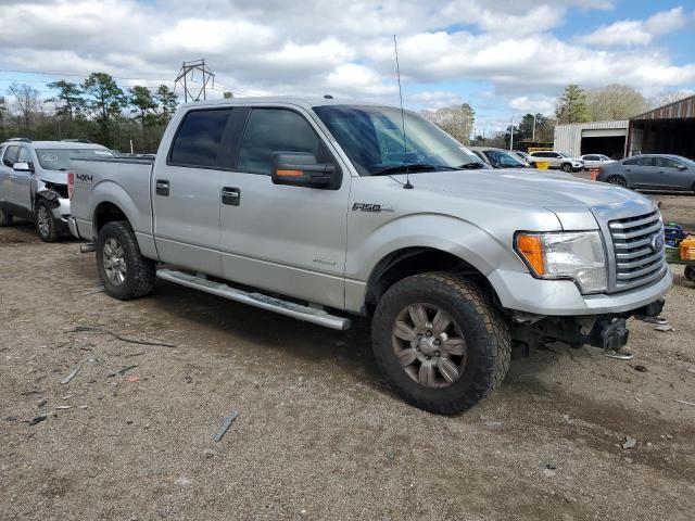 1FTFW1ET4BFA69601 - 2011 FORD F150 SUPERCREW SILVER photo 4