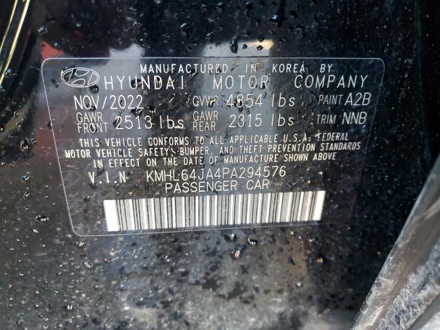 KMHL64JA4PA294576 - 2023 HYUNDAI SONATA SEL BLACK photo 12