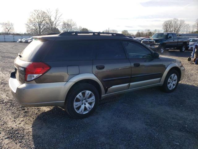 4S4BP60C587320351 - 2008 SUBARU OUTBACK TAN photo 3