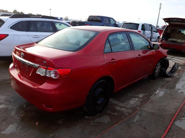 2T1BU4EE7BC536560 - 2011 TOYOTA COROLLA BASE RED photo 3
