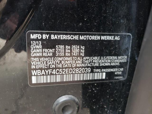 WBAYF4C52ED282039 - 2014 BMW 740 LXI BLACK photo 12