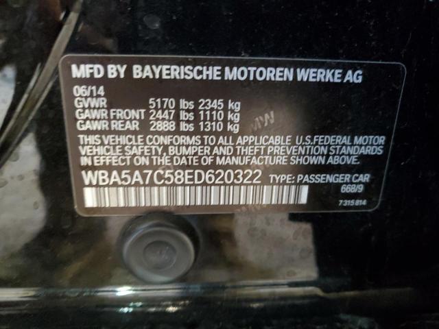 WBA5A7C58ED620322 - 2014 BMW 528 XI BLACK photo 12