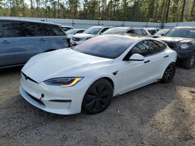 5YJSA1E55MF429285 - 2021 TESLA MODEL S WHITE photo 1