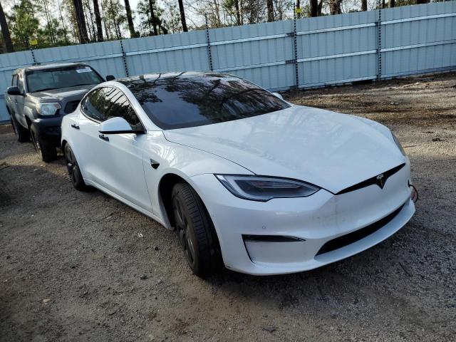 5YJSA1E55MF429285 - 2021 TESLA MODEL S Սպիտակ լուսանկար 4