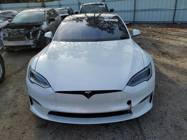 5YJSA1E55MF429285 - 2021 TESLA MODEL S Սպիտակ լուսանկար 5