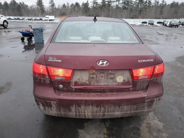 5NPET46C29H523087 - 2009 HYUNDAI SONATA GLS MAROON photo 6