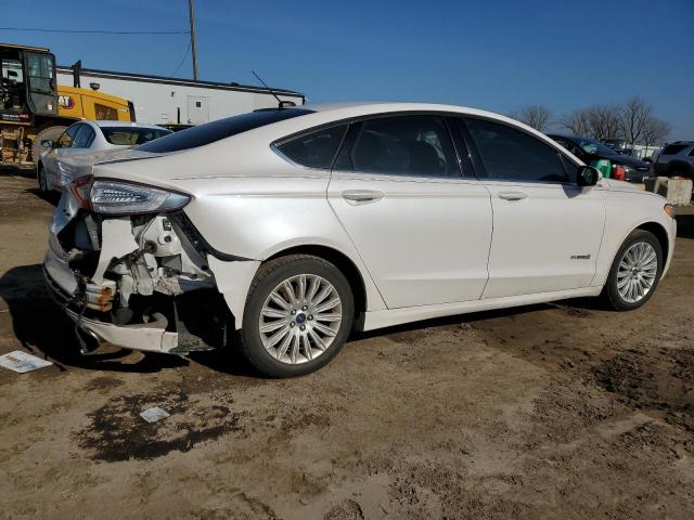 3FA6P0LU1GR403523 - 2016 FORD FUSION SE HYBRID WHITE photo 3