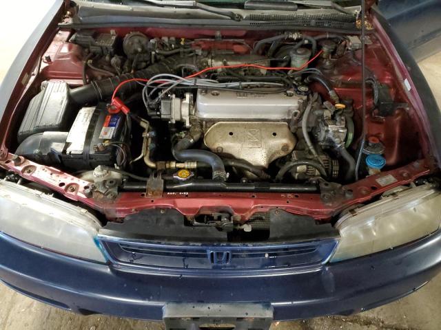 1HGCD7136VA018363 - 1997 HONDA ACCORD LX BURGUNDY photo 11