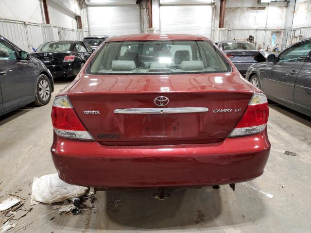 4T1BE30K85U093827 - 2005 TOYOTA CAMRY LE RED photo 6