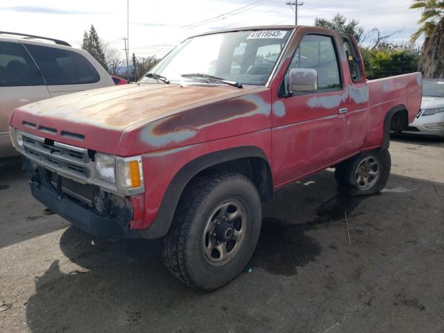 1N6SD16Y6MC328394 - 1991 NISSAN TRUCK KING CAB RED photo 1