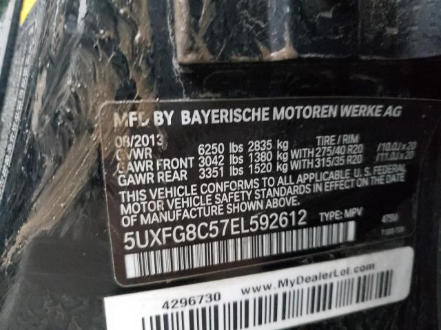 5UXFG8C57EL592612 - 2014 BMW X6 XDRIVE50I BLACK photo 12
