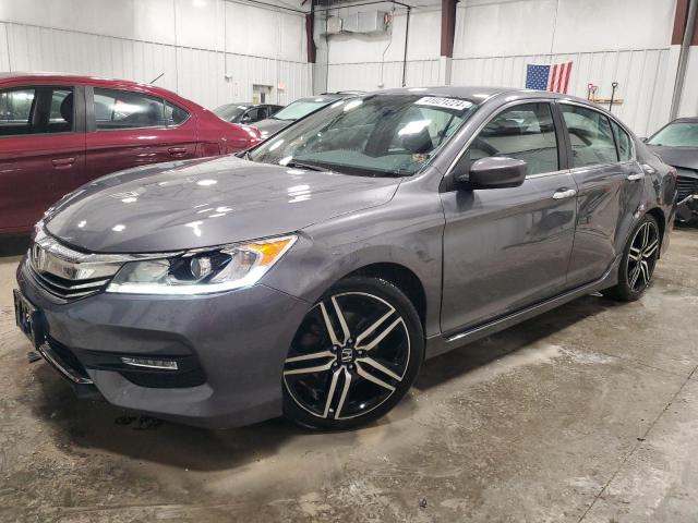 1HGCR2F53GA235600 - 2016 HONDA ACCORD SPORT GRAY photo 1