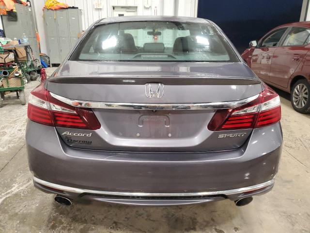 1HGCR2F53GA235600 - 2016 HONDA ACCORD SPORT GRAY photo 6