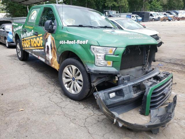 1FTEW1CF9HFA63648 - 2017 FORD F150 SUPERCREW GREEN photo 1