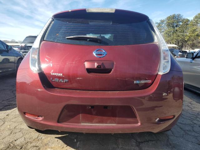 1N4BZ0CP7HC309486 - 2017 NISSAN LEAF S BURGUNDY photo 6