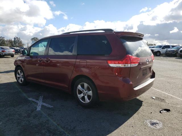 5TDKK3DC5ES458887 - 2014 TOYOTA SIENNA LE BURGUNDY photo 2