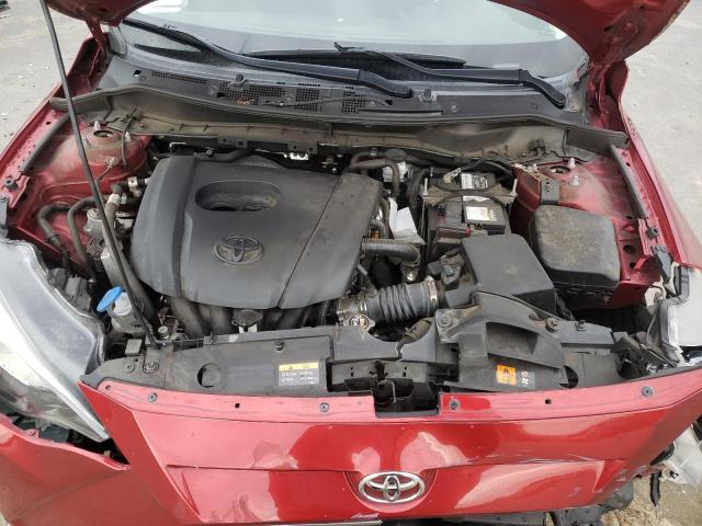 3MYDLBYV0KY504482 - 2019 TOYOTA YARIS L RED photo 11