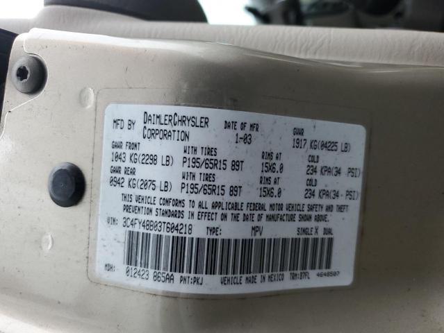 3C4FY48B03T604218 - 2003 CHRYSLER PT CRUISER CLASSIC 米色 照片 12