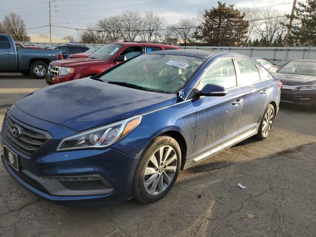 5NPE34AF0HH526957 - 2017 HYUNDAI SONATA SPORT BLUE photo 1