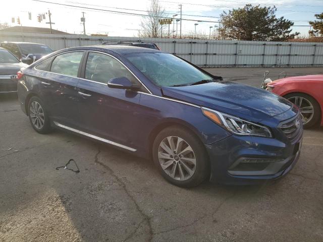 5NPE34AF0HH526957 - 2017 HYUNDAI SONATA SPORT BLUE photo 4