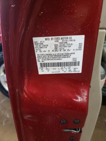 1FMCU0D78CKA38203 - 2012 FORD ESCAPE XLT RED photo 12