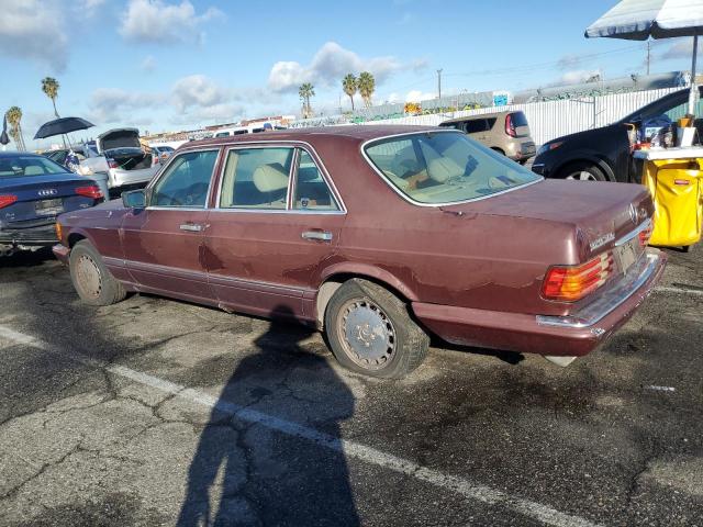 WDBCA35E7LA554164 - 1990 MERCEDES-BENZ 420 SEL BURGUNDY photo 2