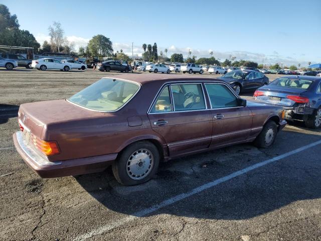 WDBCA35E7LA554164 - 1990 MERCEDES-BENZ 420 SEL BURGUNDY photo 3