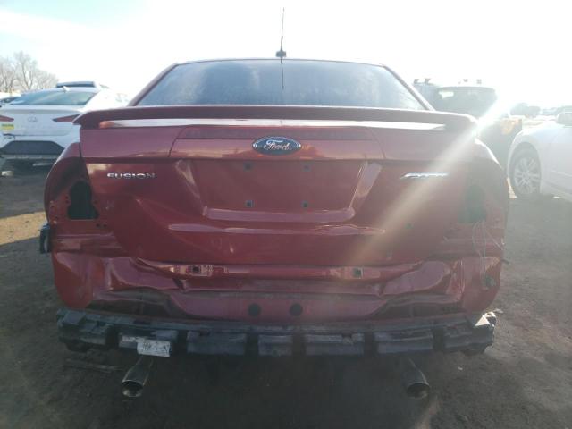 3FAHP0KC6AR168545 - 2010 FORD FUSION SPORT RED photo 6