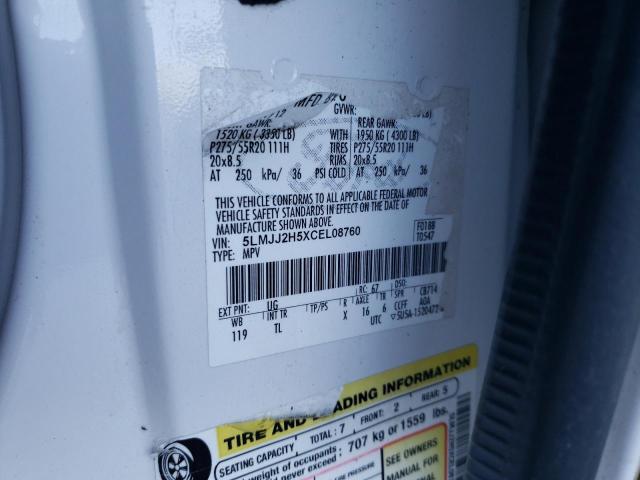 5LMJJ2H5XCEL08760 - 2012 LINCOLN NAVIGATOR თეთრი ფოტო 14