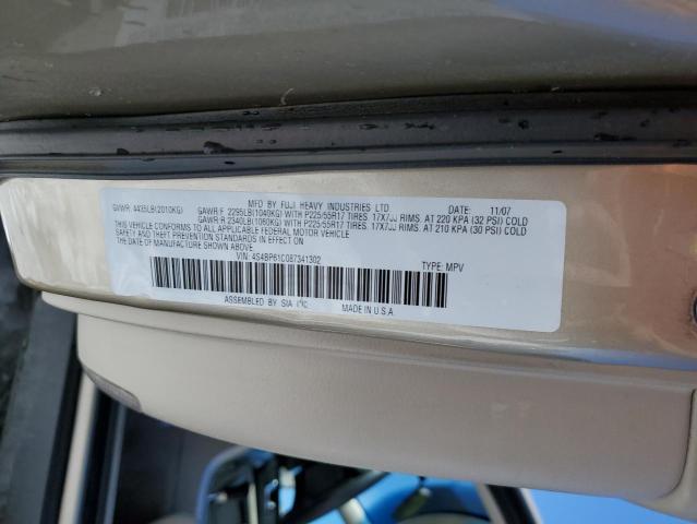 4S4BP61C087341302 - 2008 SUBARU OUTBACK 2.5I GOLD photo 12