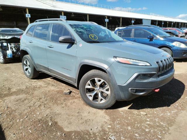 1C4PJMBS8EW222713 - 2014 JEEP CHEROKEE TRAILHAWK 绿色 照片 4