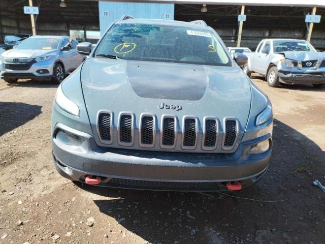 1C4PJMBS8EW222713 - 2014 JEEP CHEROKEE TRAILHAWK GREEN photo 5