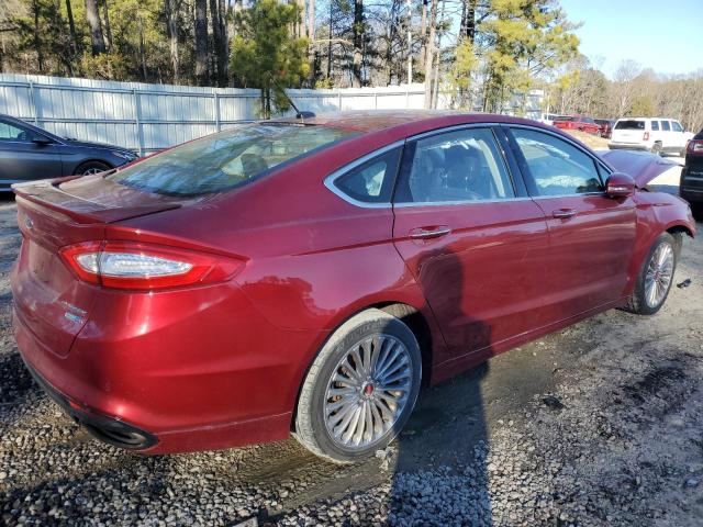 3FA6P0D90DR354692 - 2013 FORD FUSION TITANIUM BURGUNDY photo 3