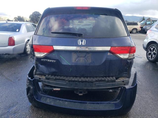 5FNRL5H45FB046176 - 2015 HONDA ODYSSEY EX BLUE photo 6