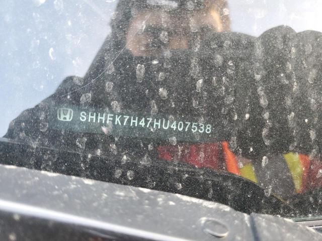 SHHFK7H47HU407538 - 2017 HONDA CIVIC SPORT 黑色 照片 12