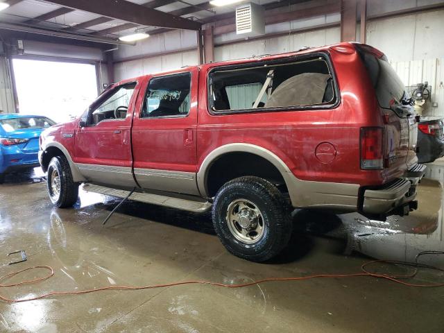 1FMNU43S92EB97170 - 2002 FORD EXCURSION LIMITED RED photo 2