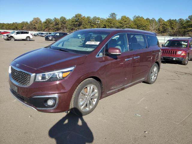 KNDME5C16J6357394 - 2018 KIA SEDONA SXL BURGUNDY photo 1