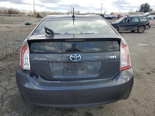 JTDKN3DUXE0390329 - 2014 TOYOTA PRIUS GRAY photo 6