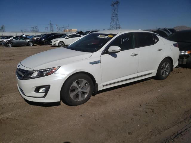 KNAGM4AD1F5079070 - 2015 KIA OPTIMA HYBRID WHITE photo 1