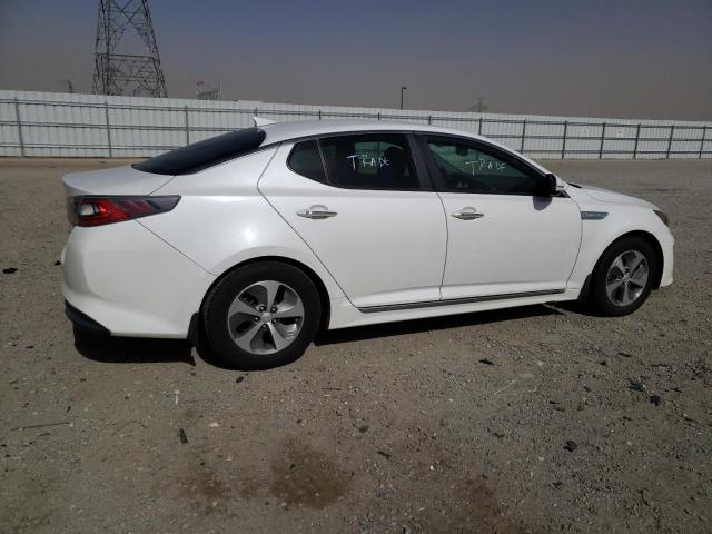 KNAGM4AD1F5079070 - 2015 KIA OPTIMA HYBRID WHITE photo 3