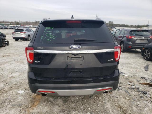 1FM5K8D85GGA68385 - 2016 FORD EXPLORER XLT BLACK photo 6