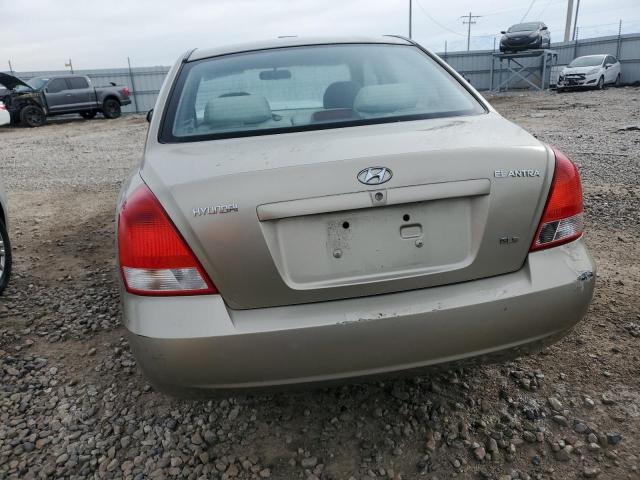 KMHDN45D51U121361 - 2001 HYUNDAI ELANTRA GLS GOLD photo 6