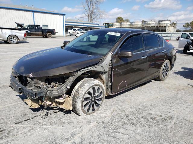 JHMCR6F54HC006319 - 2017 HONDA ACCORD HYBRID EXL BROWN photo 1