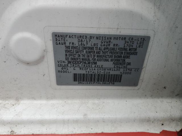 3N1CE2CP7HL381298 - 2017 NISSAN VERSA NOTE S WHITE photo 13