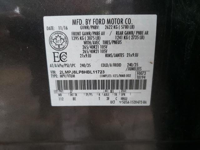 2LMPJ8LP8HBL11723 - 2017 LINCOLN MKX RESERVE Siyah fotoğraf 14