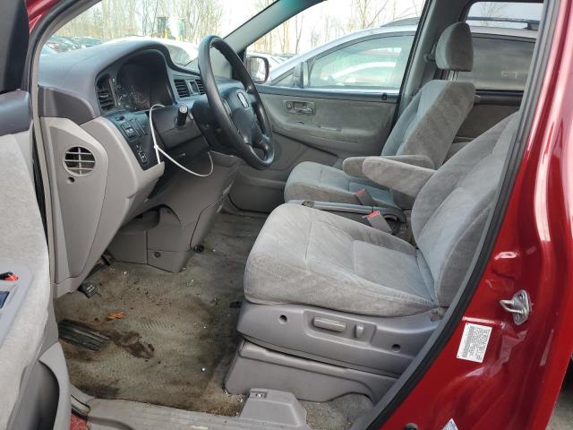 5FNRL18662B045834 - 2002 HONDA ODYSSEY EX RED photo 7