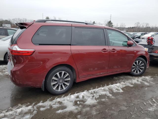 5TDJZ3DC6KS218900 - 2019 TOYOTA SIENNA LE BURGUNDY photo 3