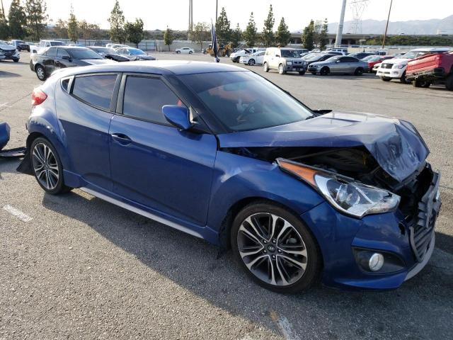 KMHTC6AE0GU285492 - 2016 HYUNDAI VELOSTER TURBO BLUE photo 4