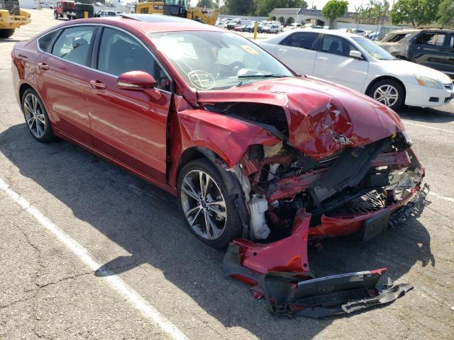 3FA6P0K92HR313005 - 2017 FORD FUSION TITANIUM RED photo 1