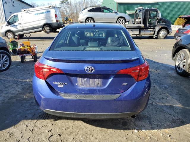 2T1BURHE4KC189228 - 2019 TOYOTA COROLLA L BLUE photo 6